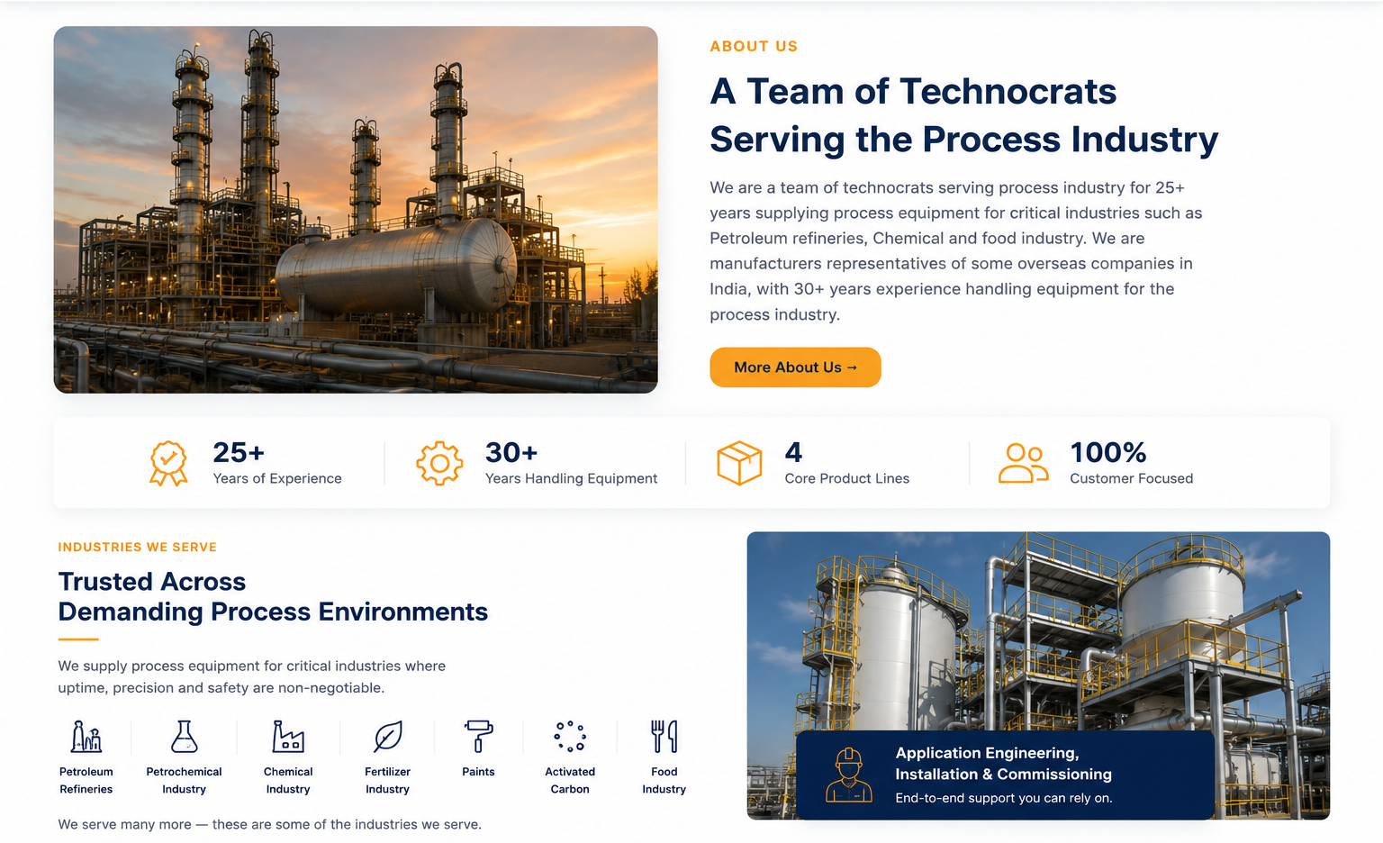 Industrial Engineering Corporate Website preview